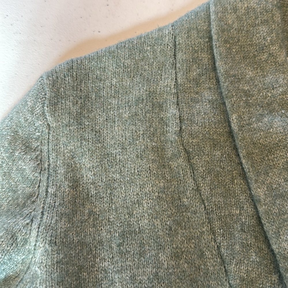 5/$20 J Jill size SP cardigan in a sage green. Shawl collar, pearlescent button. - Picture 7 of 7